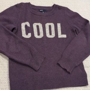 Sweater purple with silver “Cool”